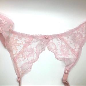 NWOT Pink Lace Garter Belt - One Size